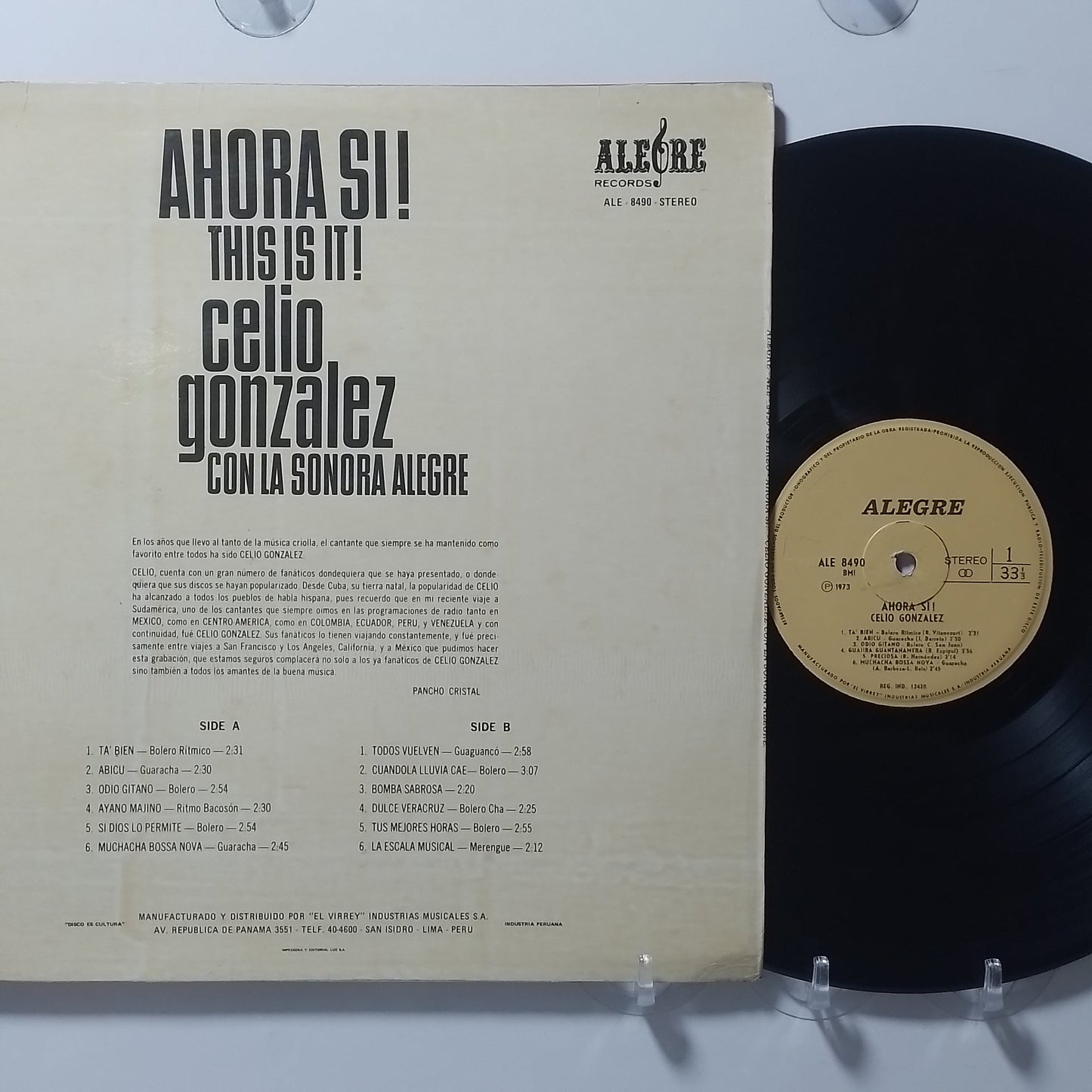lp Celio Gonzalez Ahora Si made peru 1973 mambo latin salsa
