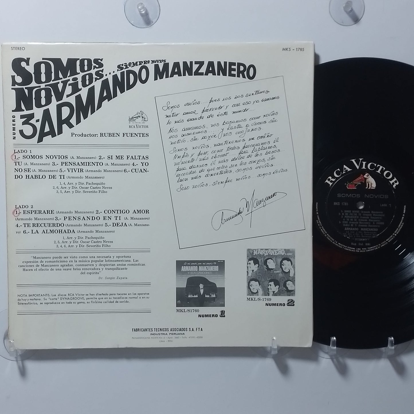 lp Armando Manzanero Somos Novios made peru 1974 ballad latin pop