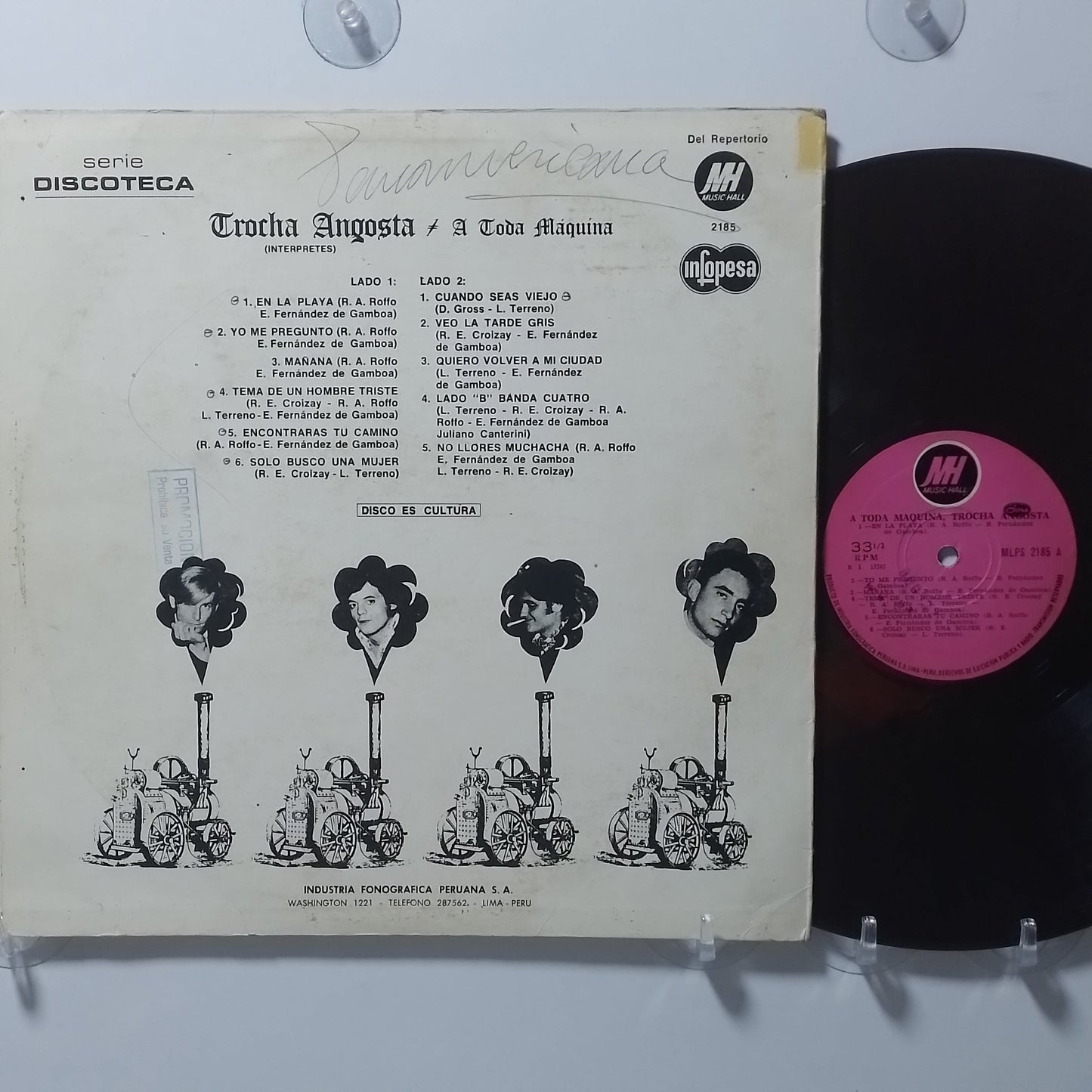 lp Trocha Angosta A Toda Maquina made peru 1971 promocional vinyl color latin Psychedelic Rock