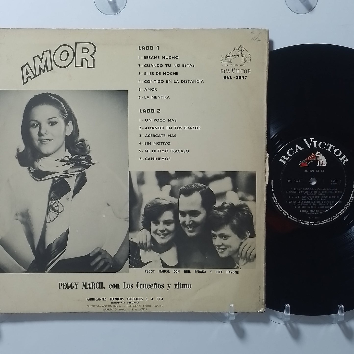 lp Peggy March Con Los Cruceños Y Ritmo Amor made peru 1964 latin pop