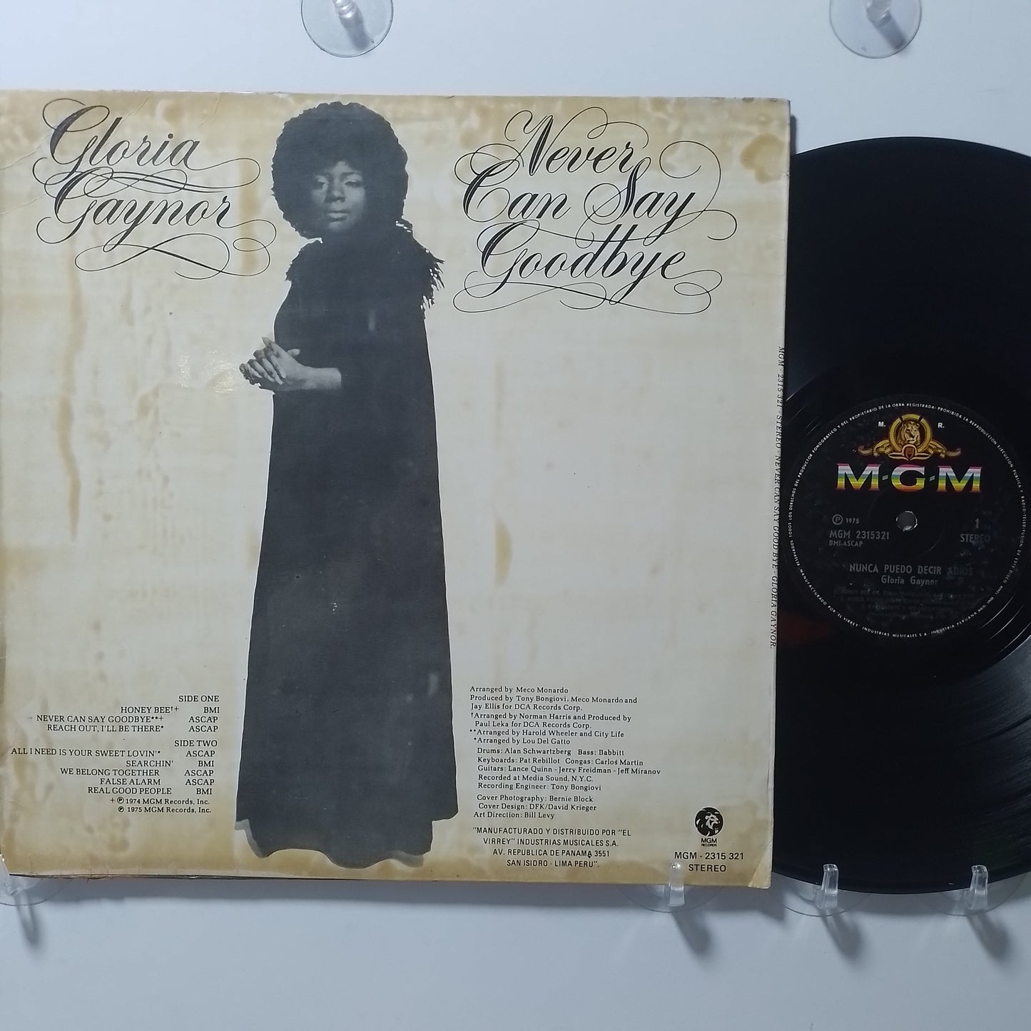 lp Gloria Gaynor never can say goodbye made peru 1975 soul