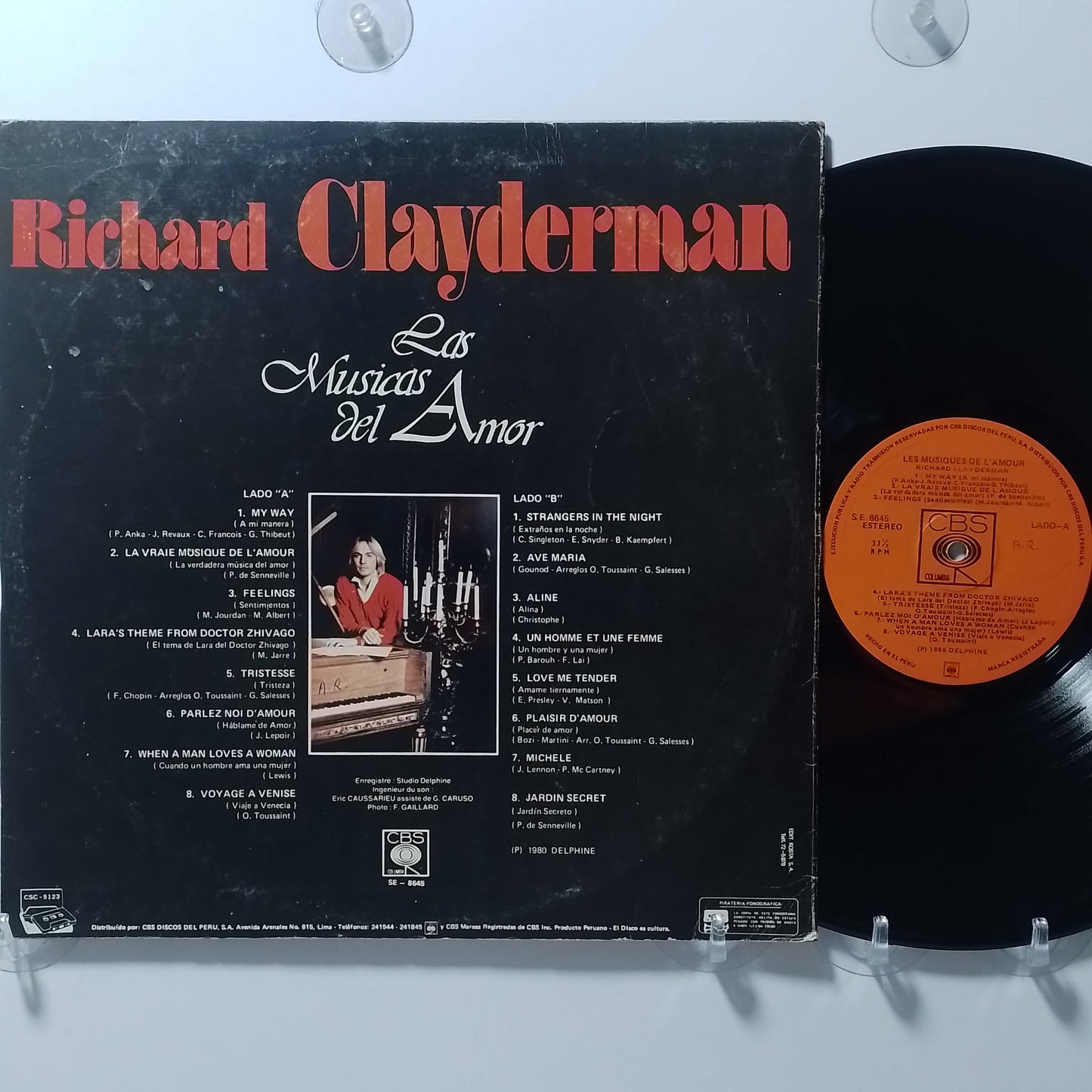lp richard clayderman les musiques de l amour made peru 1980 instrumental