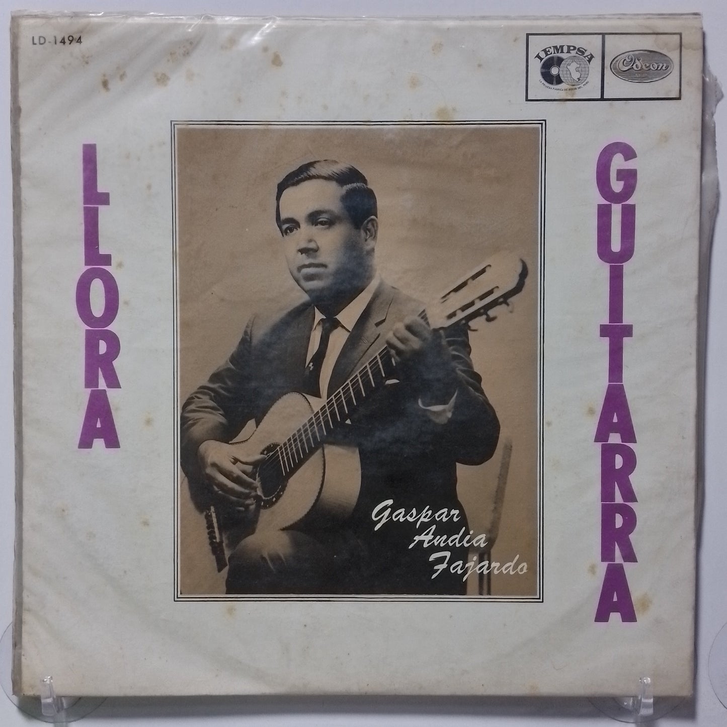 lp Gaspar Andia Fajardo Llora Guitarra made peru 1978 andean folk