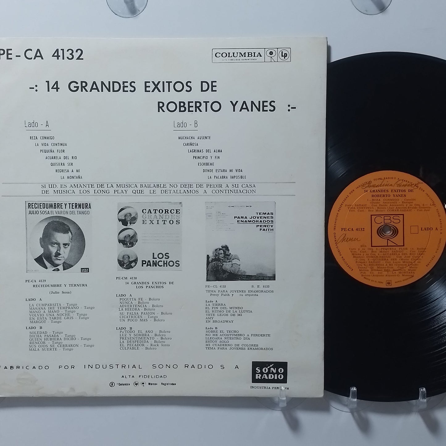 lp Roberto Yanes 14 Grandes Exitos de Roberto Yanes made peru 1967 latin bolero