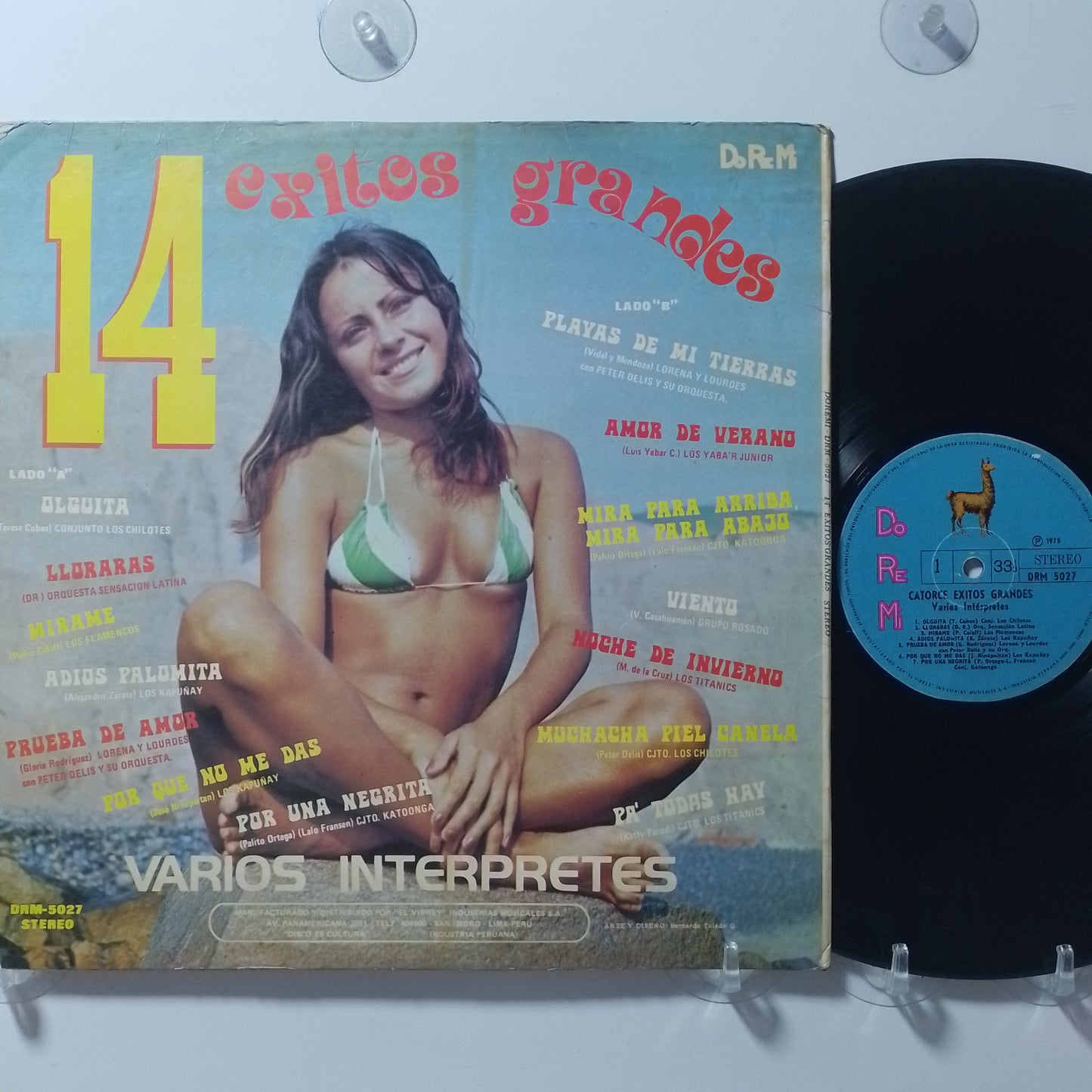 lp 14 Exitos Grandes Grupo Rosado Los Titanic's Los Yabar Junior varios made peru 1975 latin cumbia