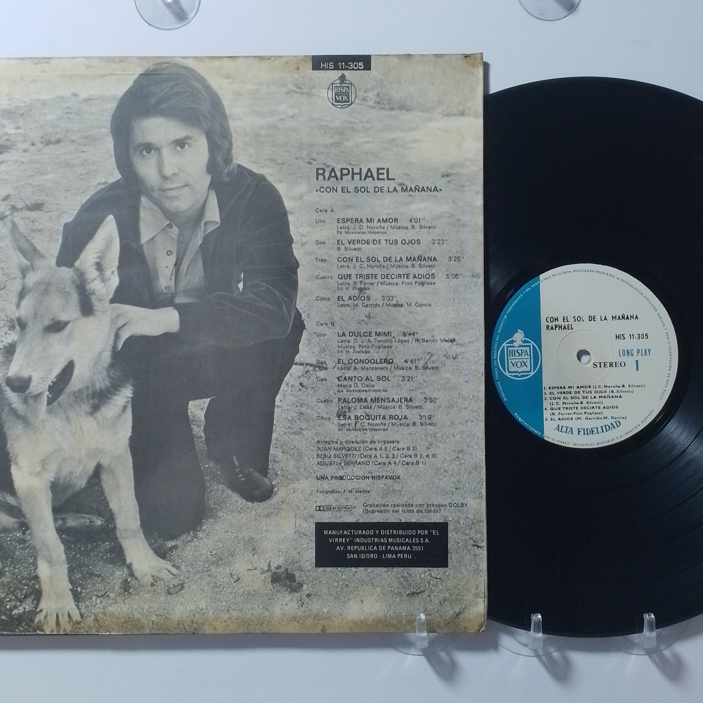 lp Raphael Con El Sol De La Mañana made peru 1976 latin pop