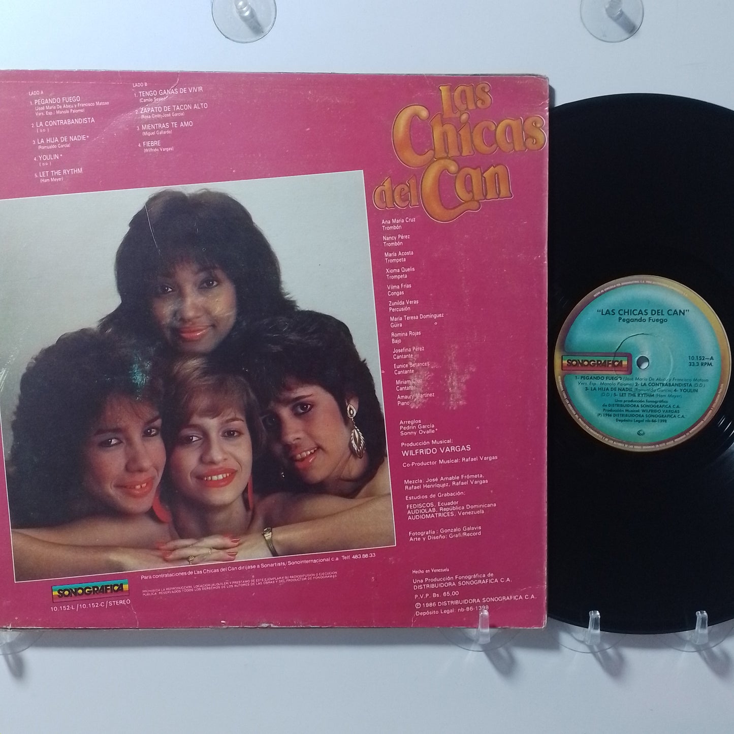 lp Las Chicas Del Can Pegando Fuego made venezuela 1986 Latin
