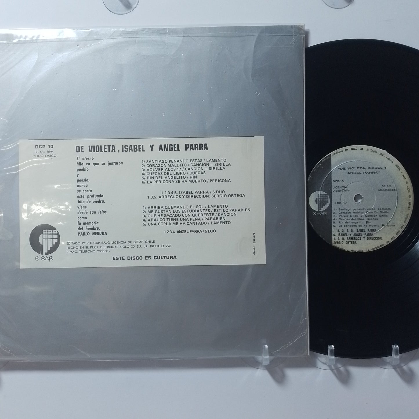 lp Isabel Y Angel Parra De Violeta Parra made peru 1972 latin protesta folk