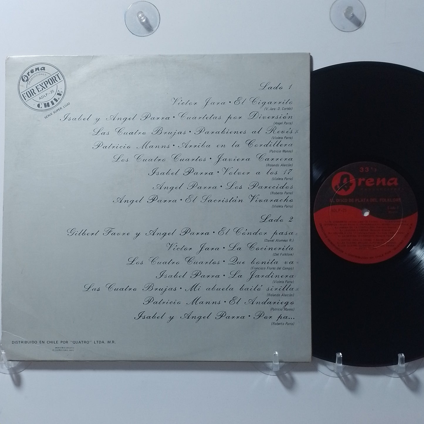 lp El Disco De Plata Del Folklore Victor Jara Isabel Y Angel Parra Las Cuatro Brujas varios made chile 1978 latin protesta folk