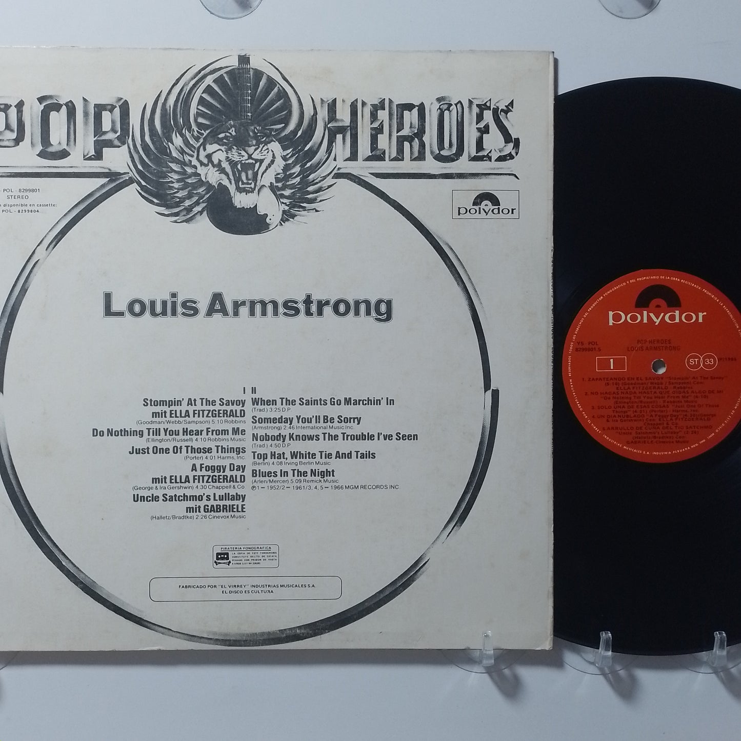 lp Louis Armstrong Pop Heroes made peru 1981 jazz