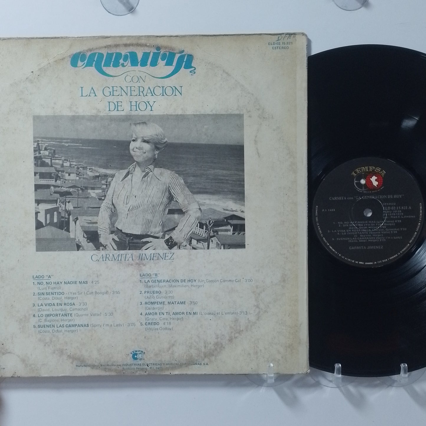 lp Carmita Jimenez Carmita con La Generacion de Hoy made peru 1978 latin pop