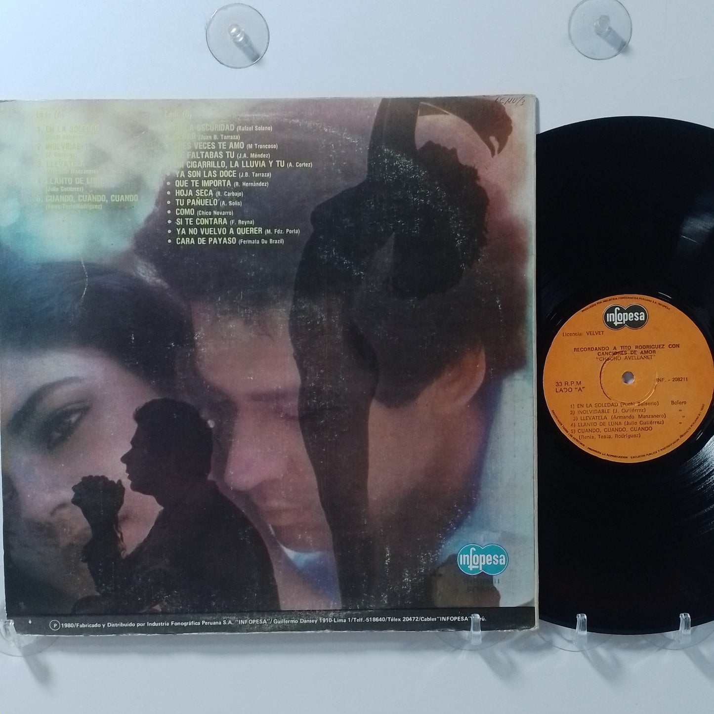 lp Chucho Avellanet Recordando A Tito Rodriguez En Sus Canciones De Amor made peru 1980 latin bolero