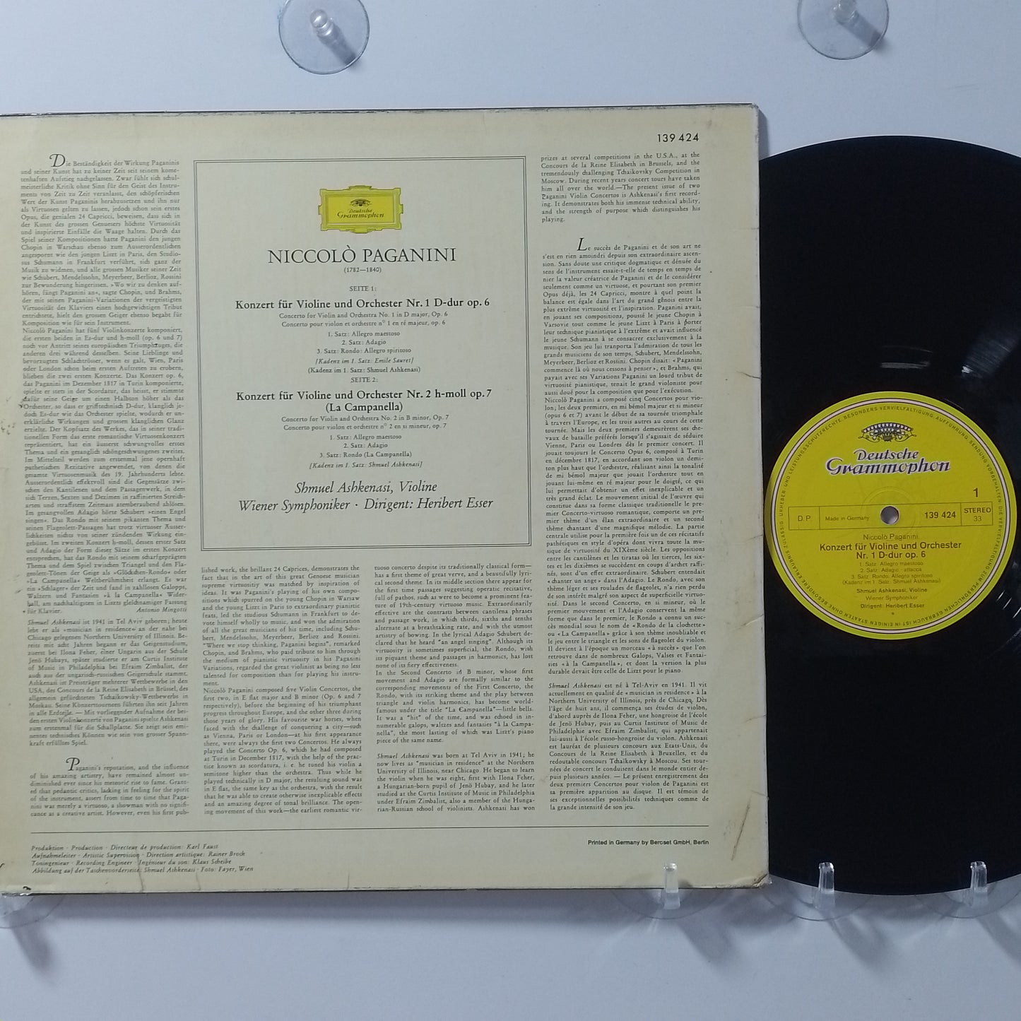 lp Shmuel Ashkenasi Niccolo Paganini Wiener Symphoniker Heribert Esser made alemania 1969 clasico