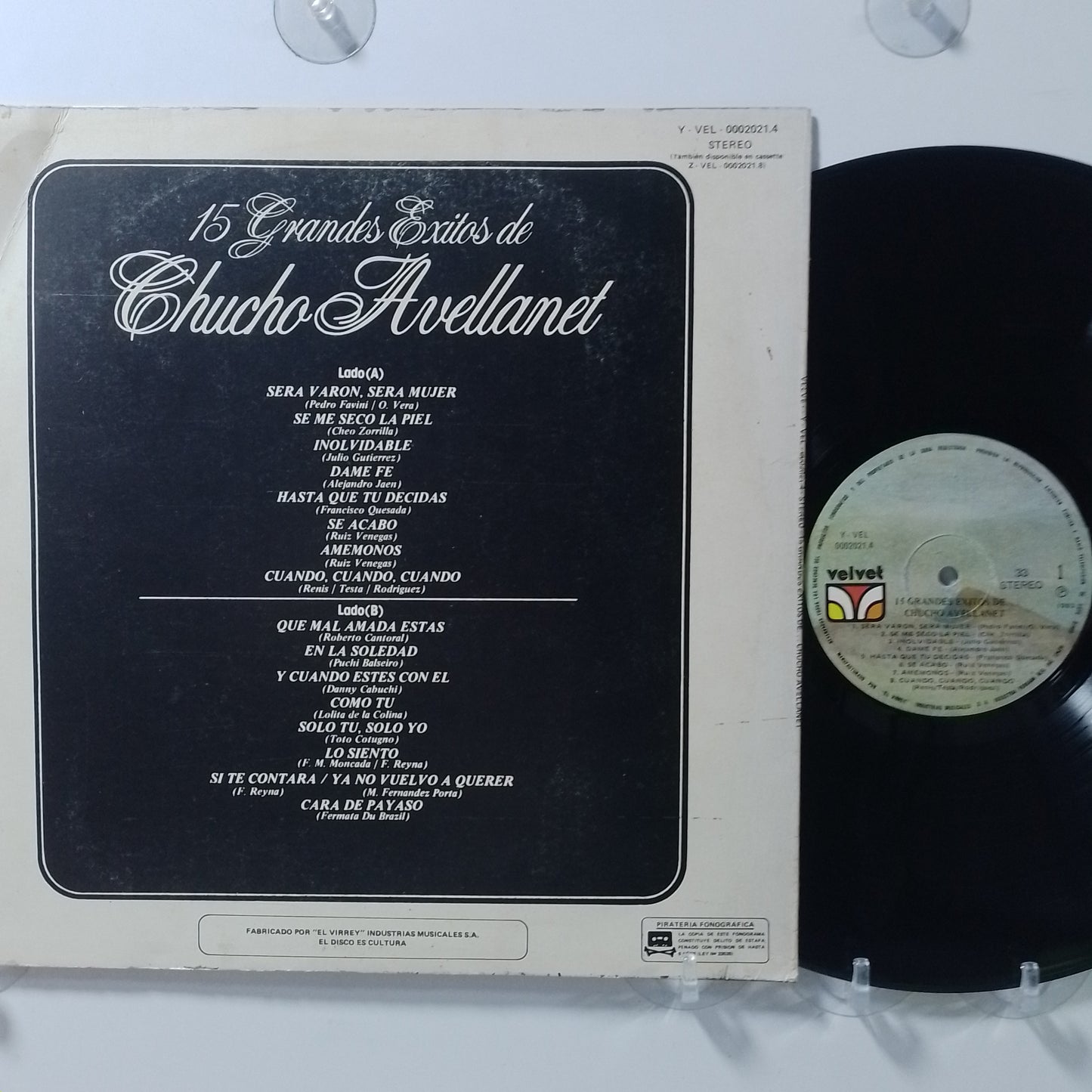 lp Chucho Avellanet 15 Grandes Exitos De Chucho Avellanet made peru 1982 latin pop