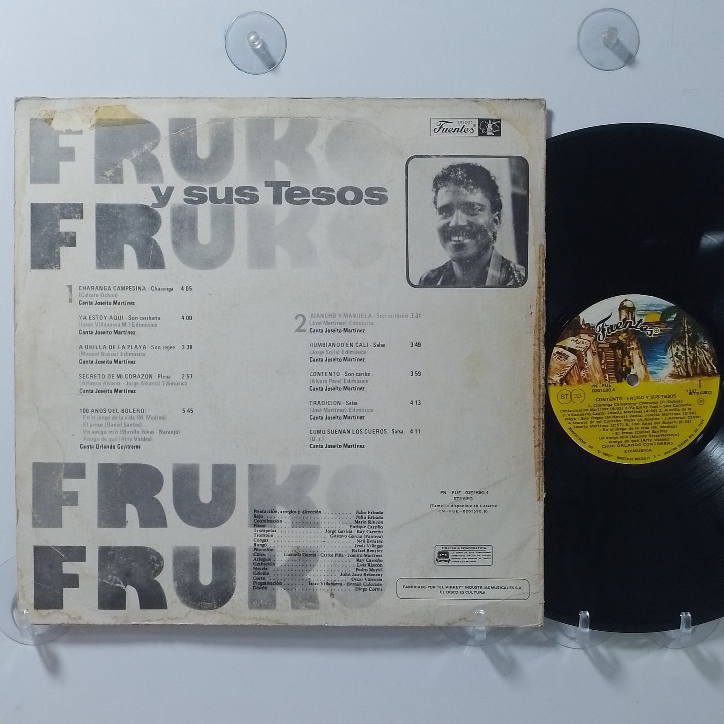 lp Fruko Y Sus Tesos Contento made peru 1987 salsa
