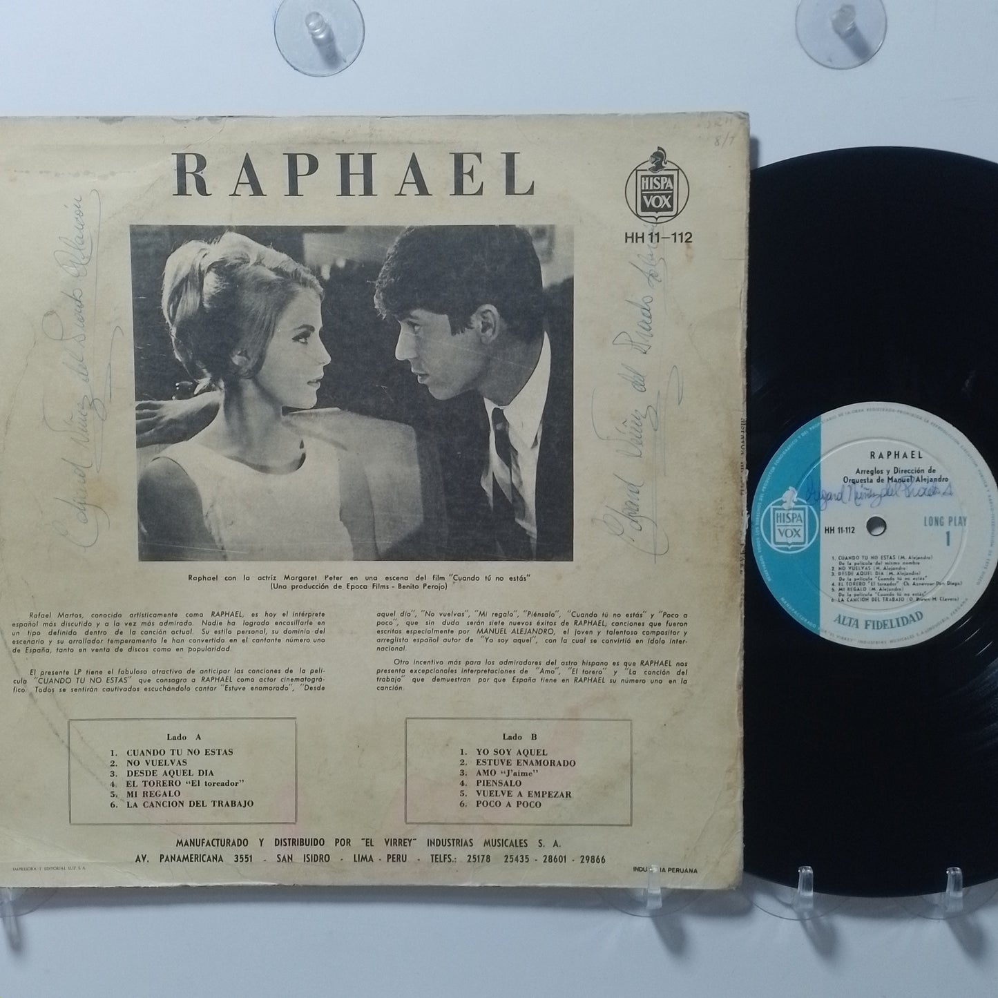 lp Raphael Canta Raphael made peru 1966 latin pop