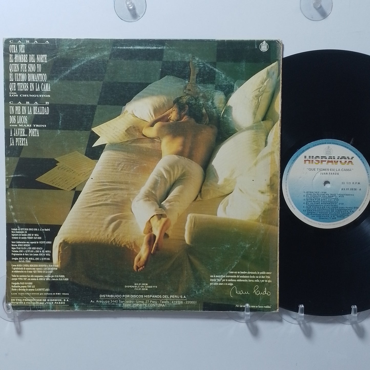 lp Juan Pardo Que Tienes En La Cama made peru 1986 latin pop