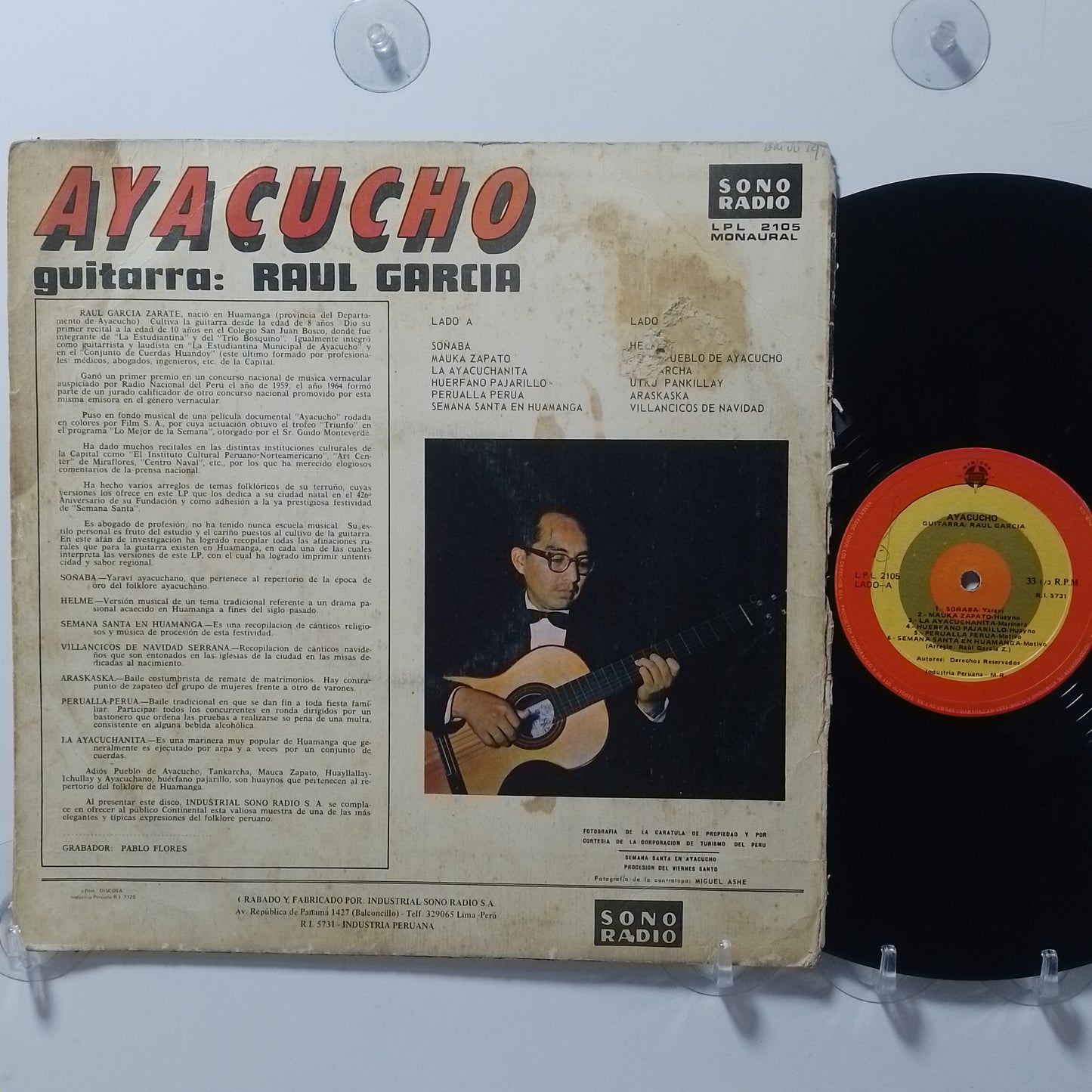 lp Raul Garcia Ayacucho made peru 1990 andean folk