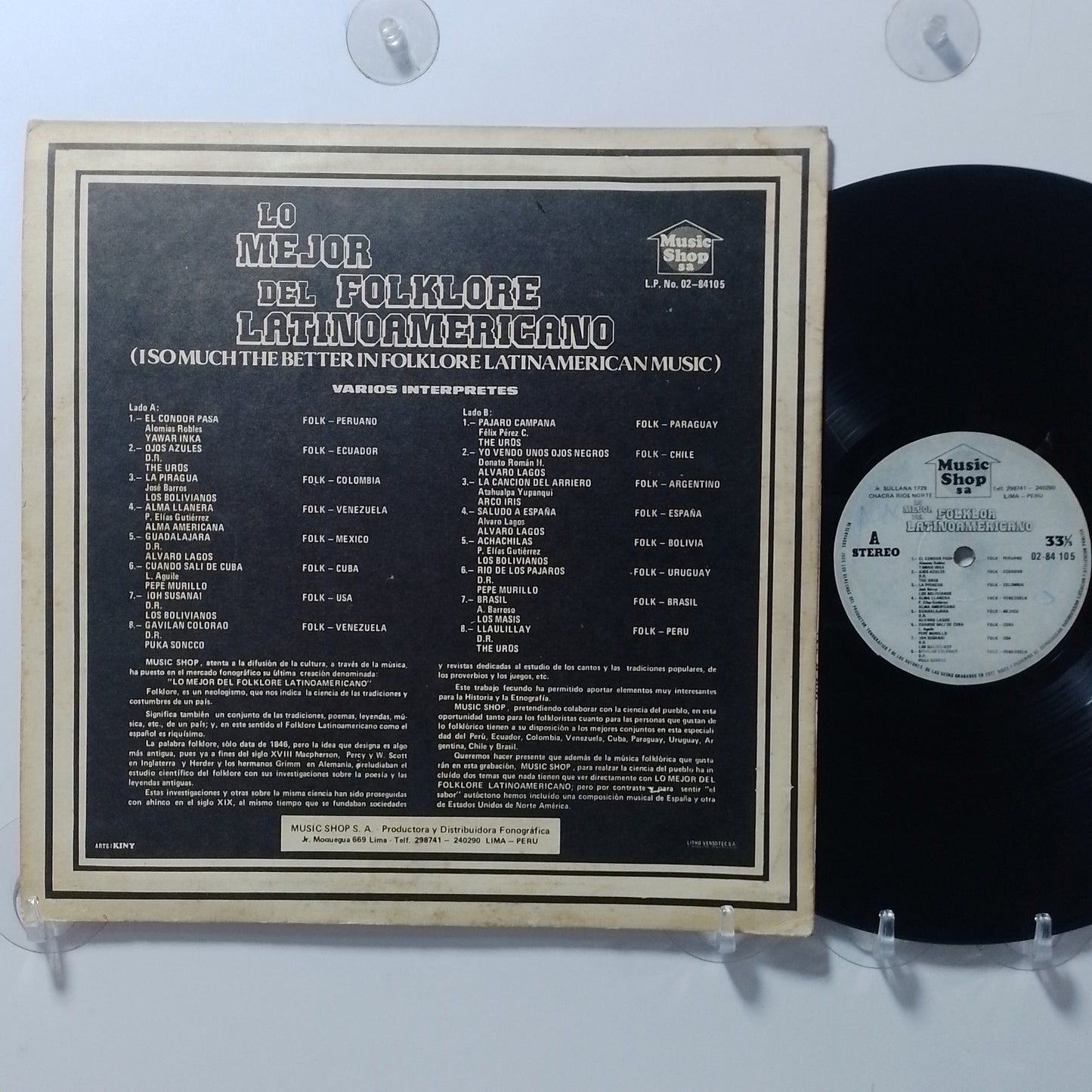 lp Lo Mejor Del Folklor Latinoamericano yawar inka los uros los bolivianos varios made peru 1980 andean folk