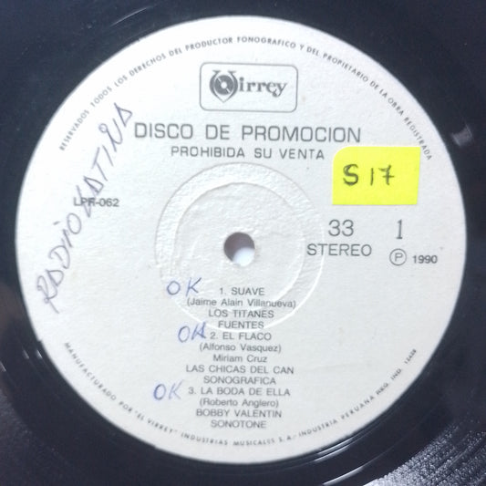lp Disco De Promocion virrey LPR-062 los titanes bobby valentin ricardo lance varios made peru 1990 promocional salsa merengue latin