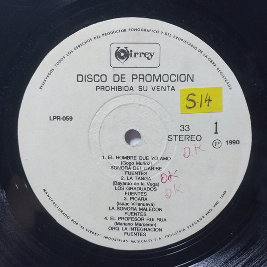lp Disco De Promocion virrey LPR-059 sonora del caribe los graduados lisandro meza varios made peru 1991 promocional salsa latin