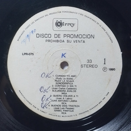 lp Disco De Promocion virrey LPR-075 jose jose eros ramazzotti rudy la scala varios made peru 1990 promocional latin pop