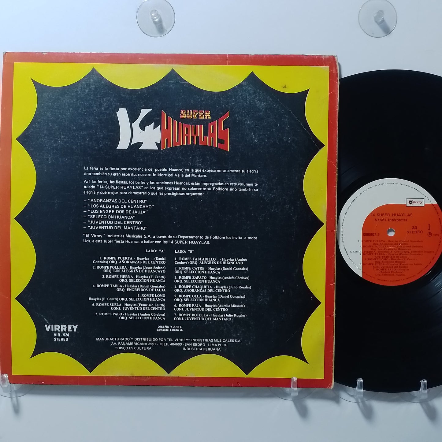 lp 14 Super Huaylas seleccion huanca alegres de huancayo varios made peru 1975 huayno folk