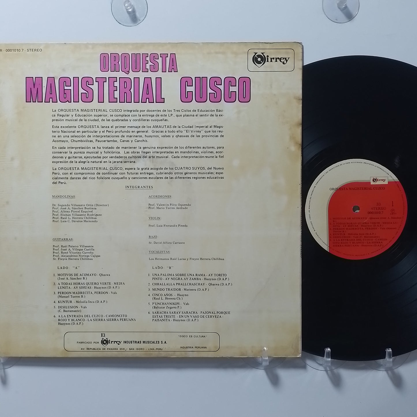 lp orquesta magisterial cuzco made peru folk