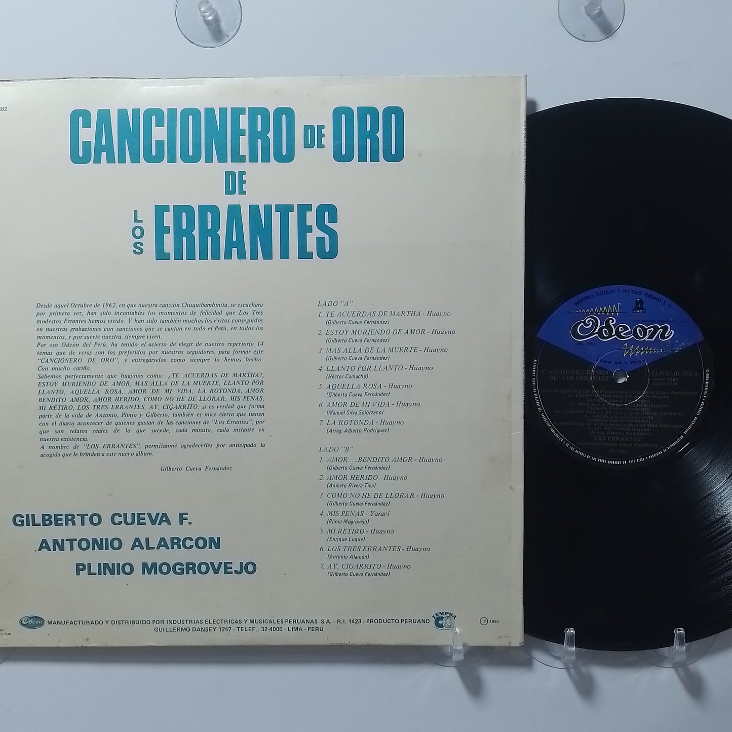 lp Los Errantes Cancionero De Oro made peru 1981 huayno folk