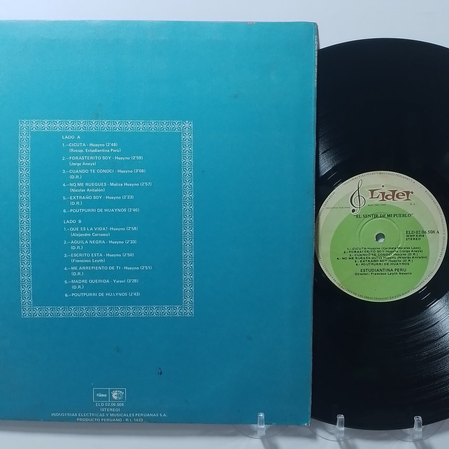 lp Estudiantina Peru El Sentir De Mi Pueblo made peru 1980 andean folk