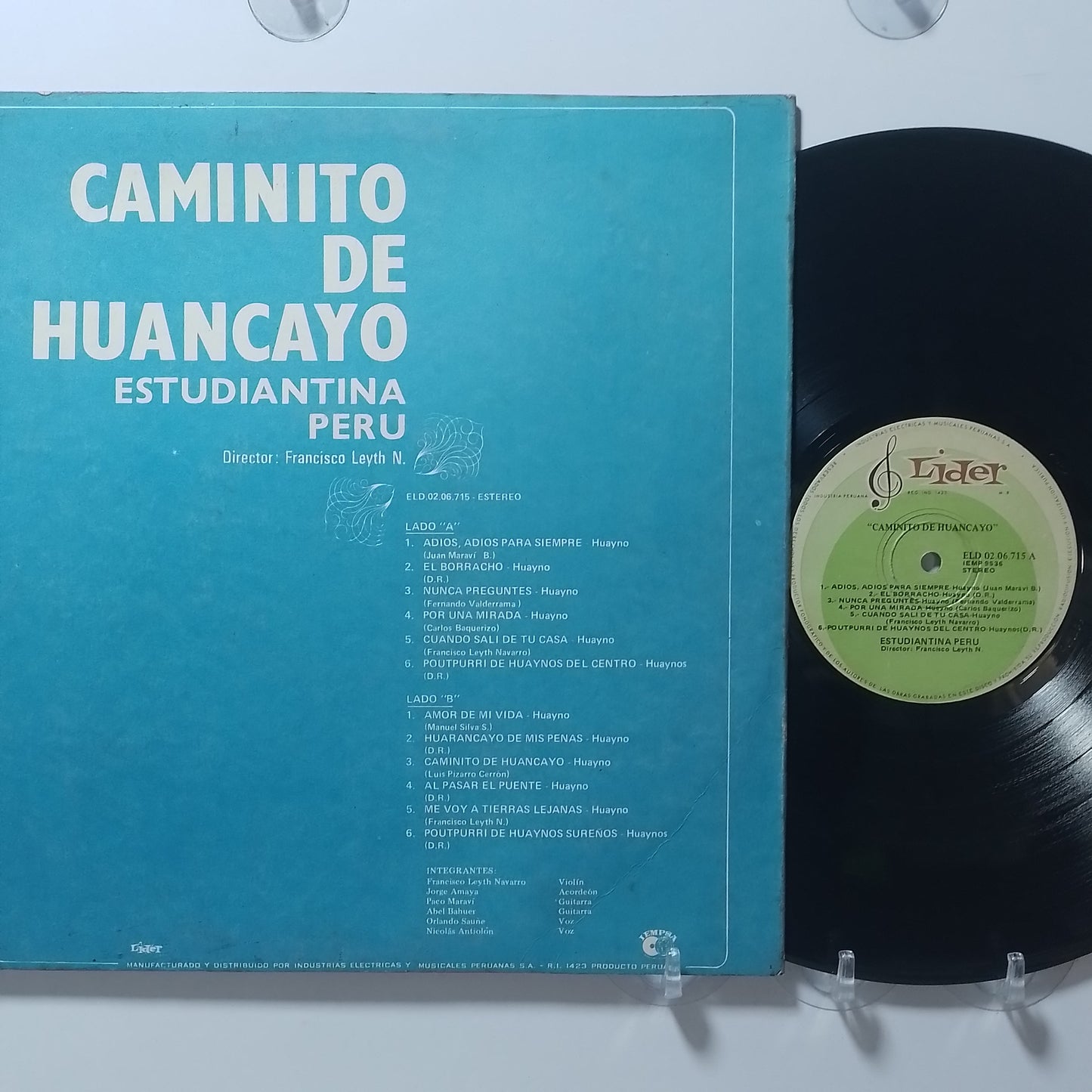 lp Estudiantina Peru Caminito De Huancayo made peru 1983 andean folk