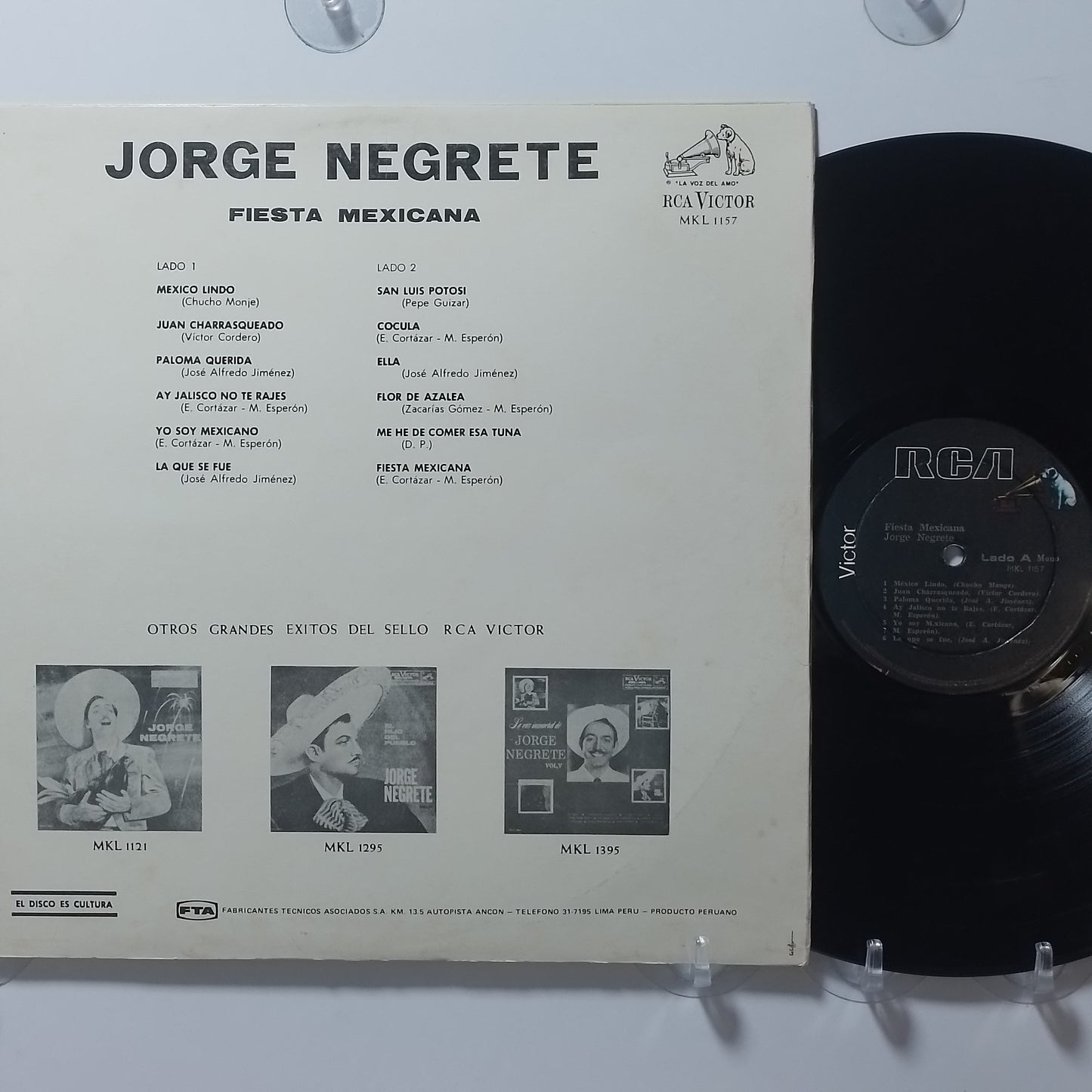 lp Jorge Negrete Fiesta Mexicana made peru 1959 folk