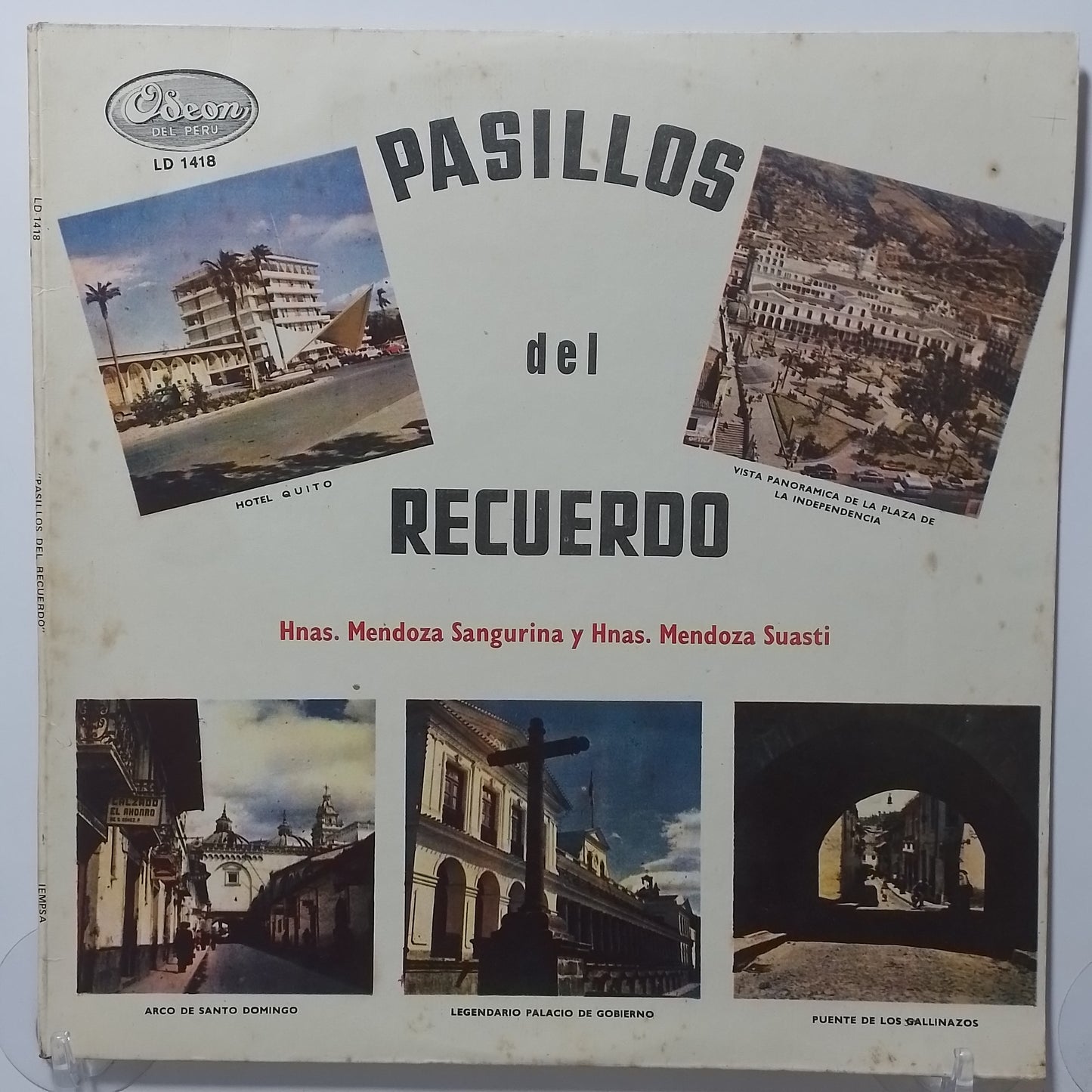lp Pasillos Del Recuerdo Hnas Mendoza Sangurima Y Hnas Mendoza Suasti made peru 1964 latin pasillo