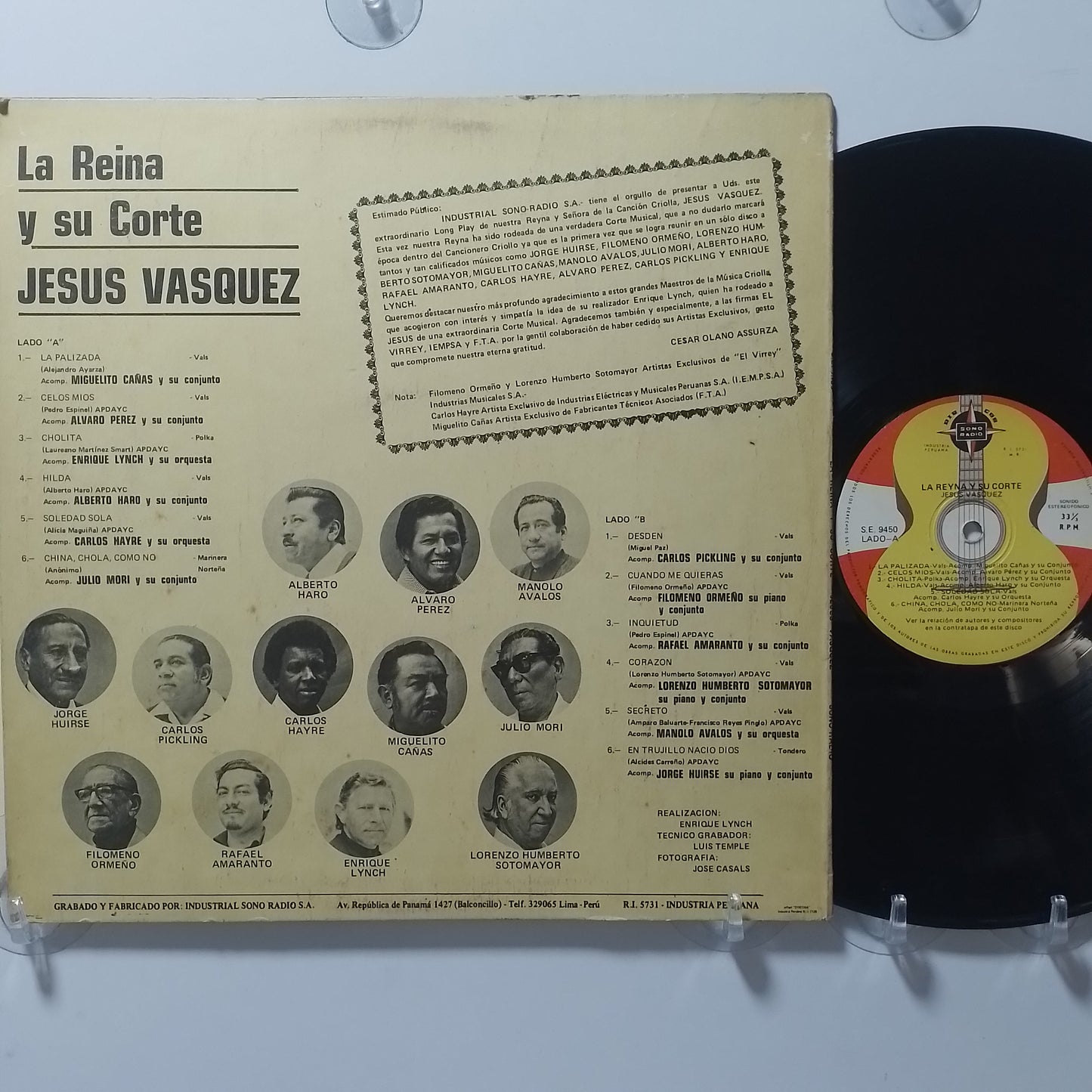 lp Jesus Vasquez La Reyna Y Su Corte made peru 1982 criollo folk