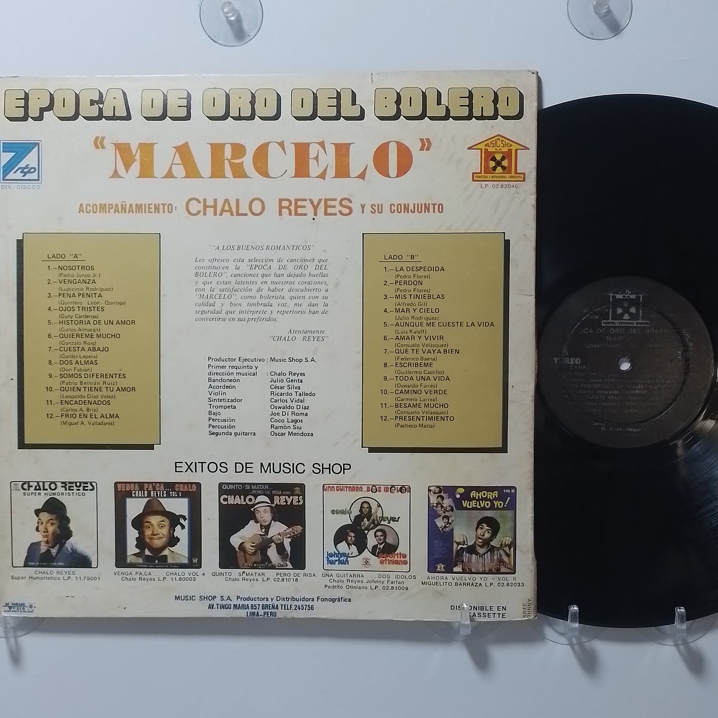 lp marcelo epoca De Oro Del Bolero Chalo Reyes Y Su Conjunto made peru 1981 bolero latin