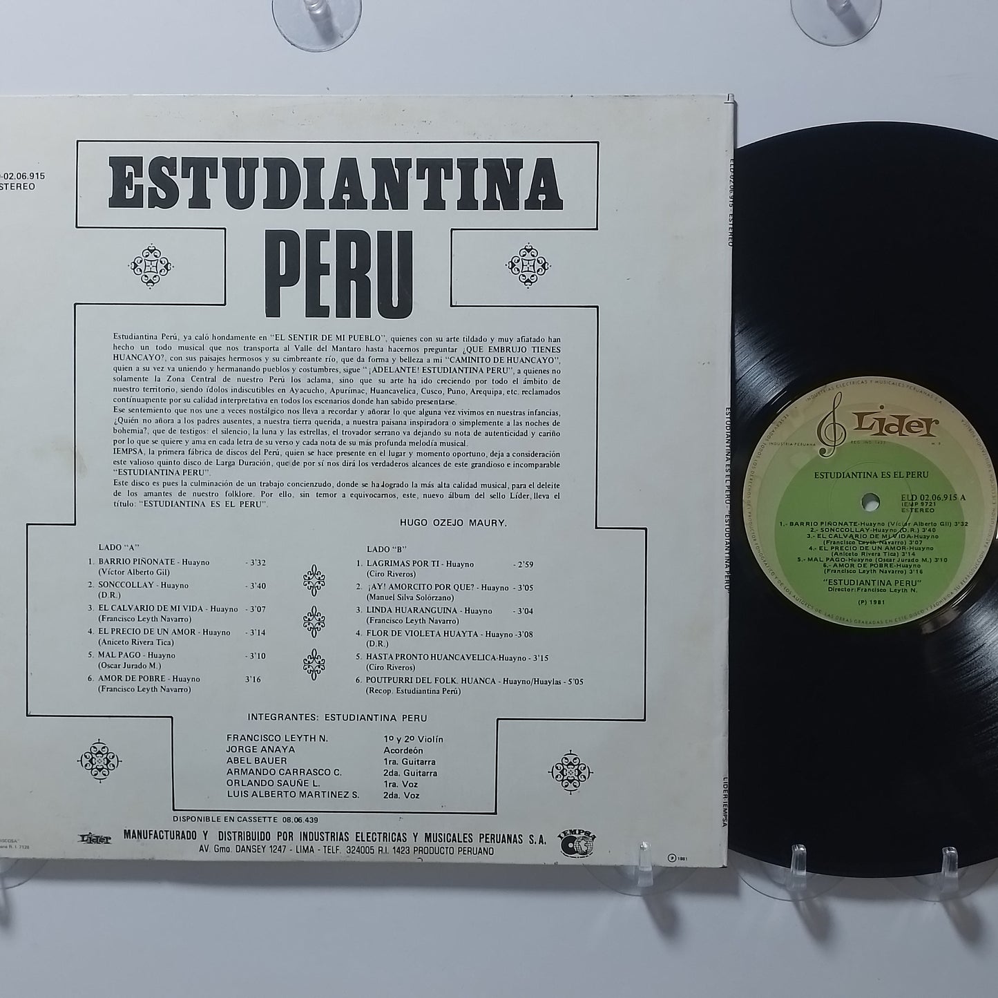 lp Estudiantina Peru Estudiantina Es El Peru made peru 1981 huayno folk