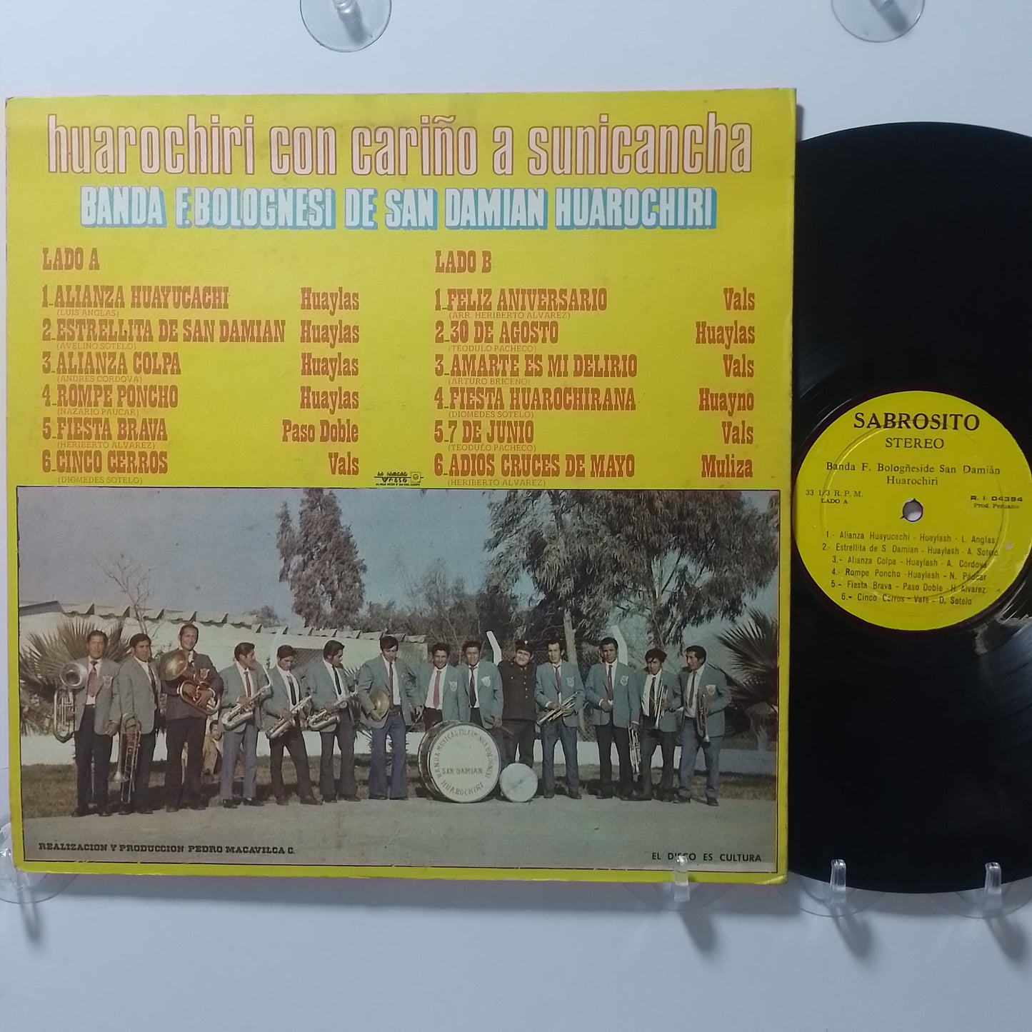 lp Banda F Bologneside San Damian Huarochiri Huarochiri con cariño a sunicancha made peru 1970 huayno folk