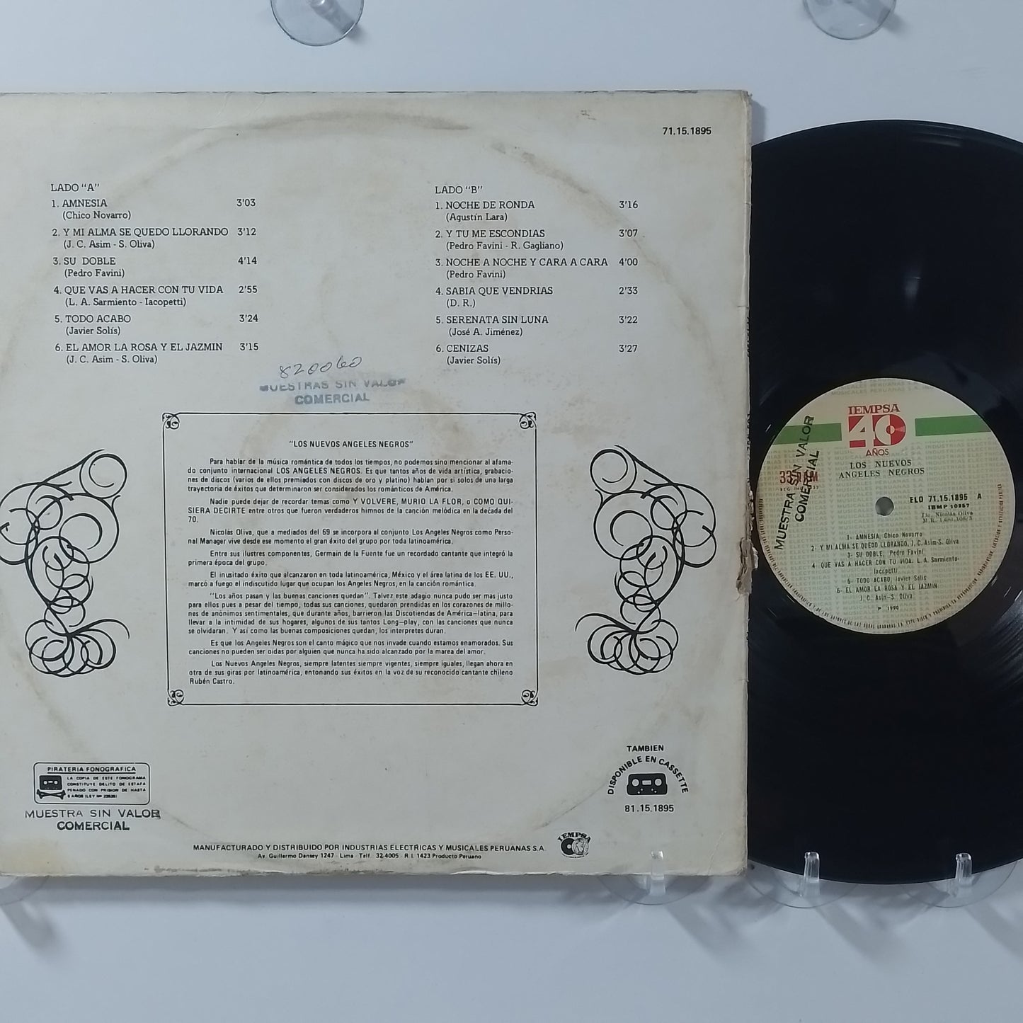 lp Los Nuevos Angeles Negros Los Nuevos Angeles Negros made peru 1990 promocional latin pop