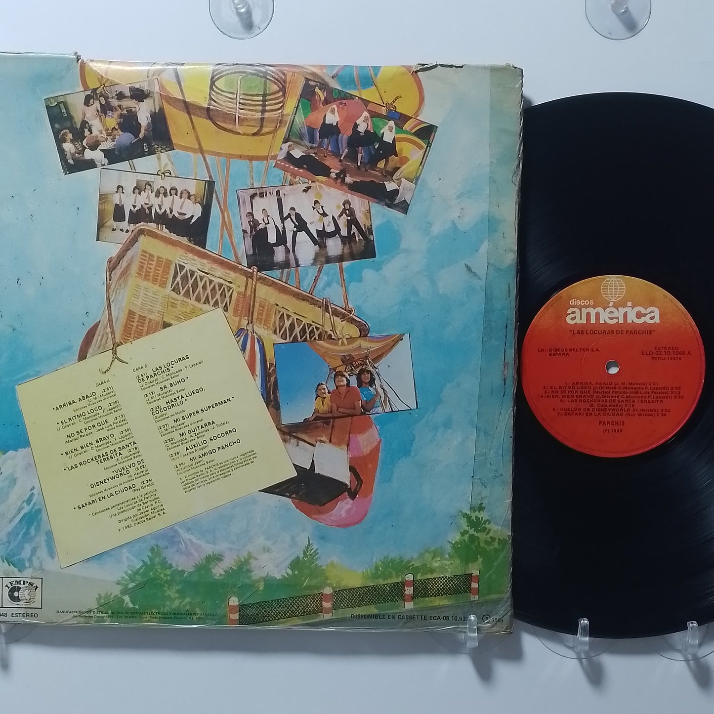lp Parchis Las Locuras De Parchis made peru 1983 gatefold infantil