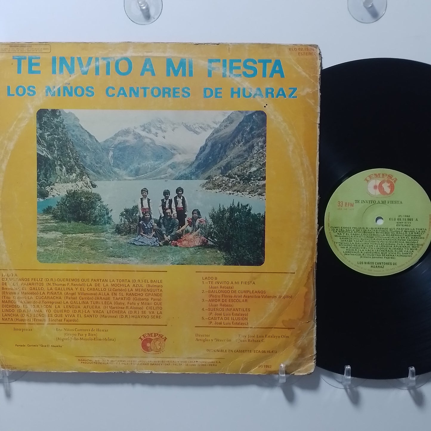 lp los niños cantores de huaraz te invito a mi fiesta made peru 1982 infantil