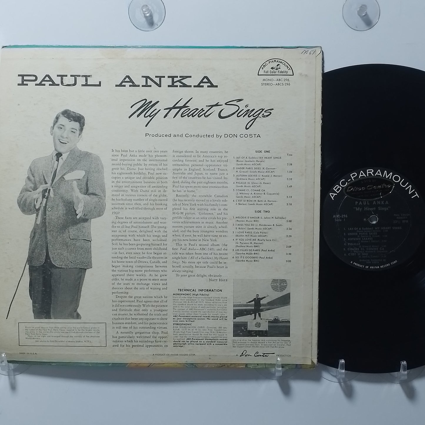 lp Paul Anka My heart sings made usa 1959 pop