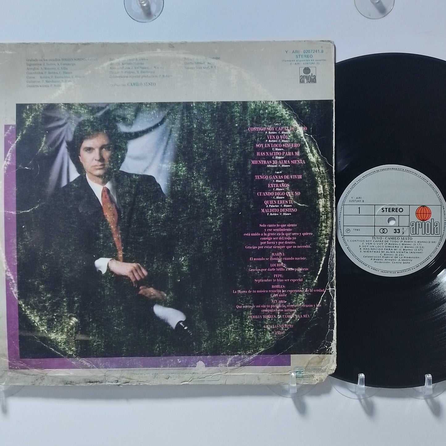 lp Camilo Sesto Tuyo made peru 1985 latin pop