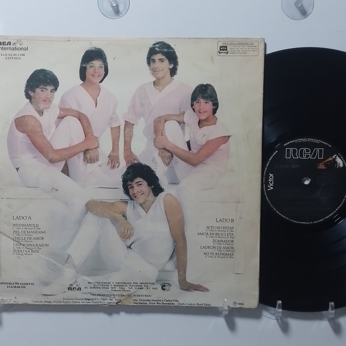 lp Menudo A todo rock made peru 1980 latin pop