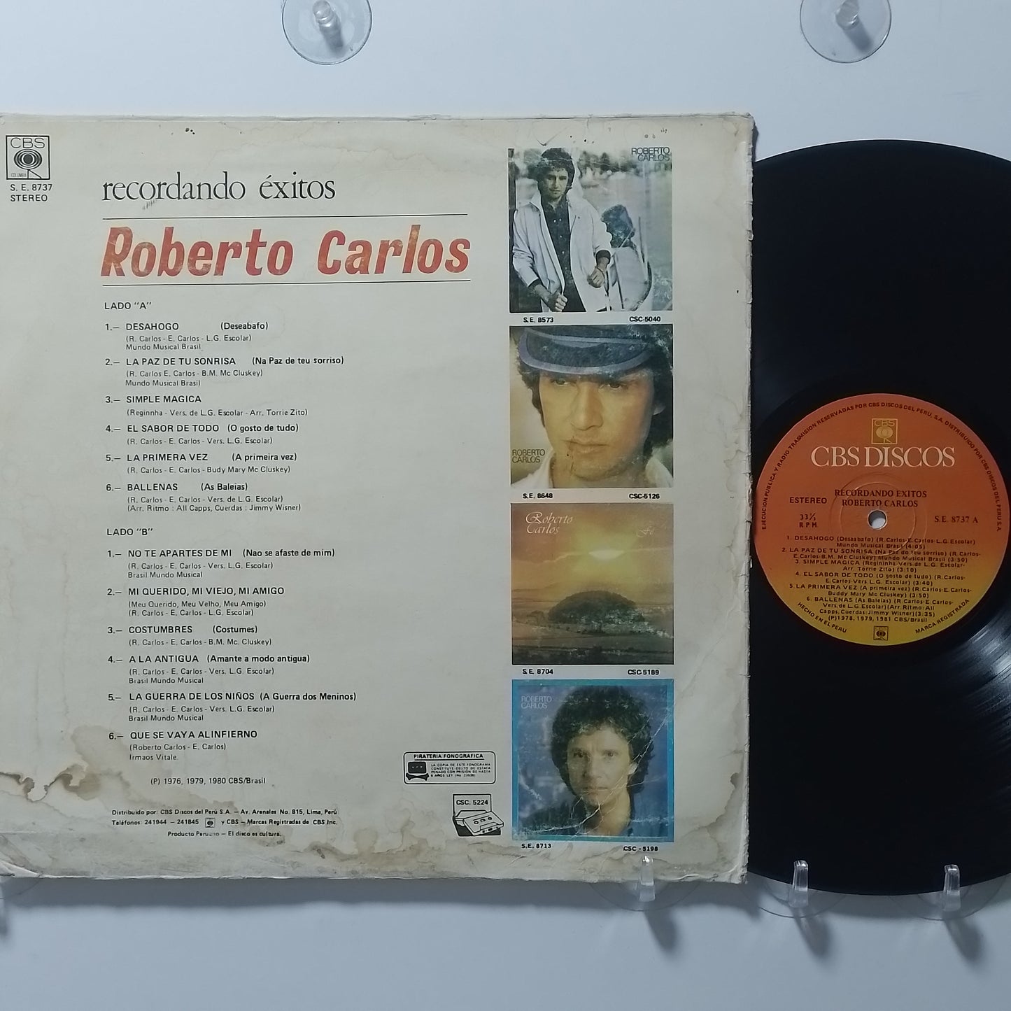 lp Roberto Carlos Recordando exitos made peru 1985 latin pop