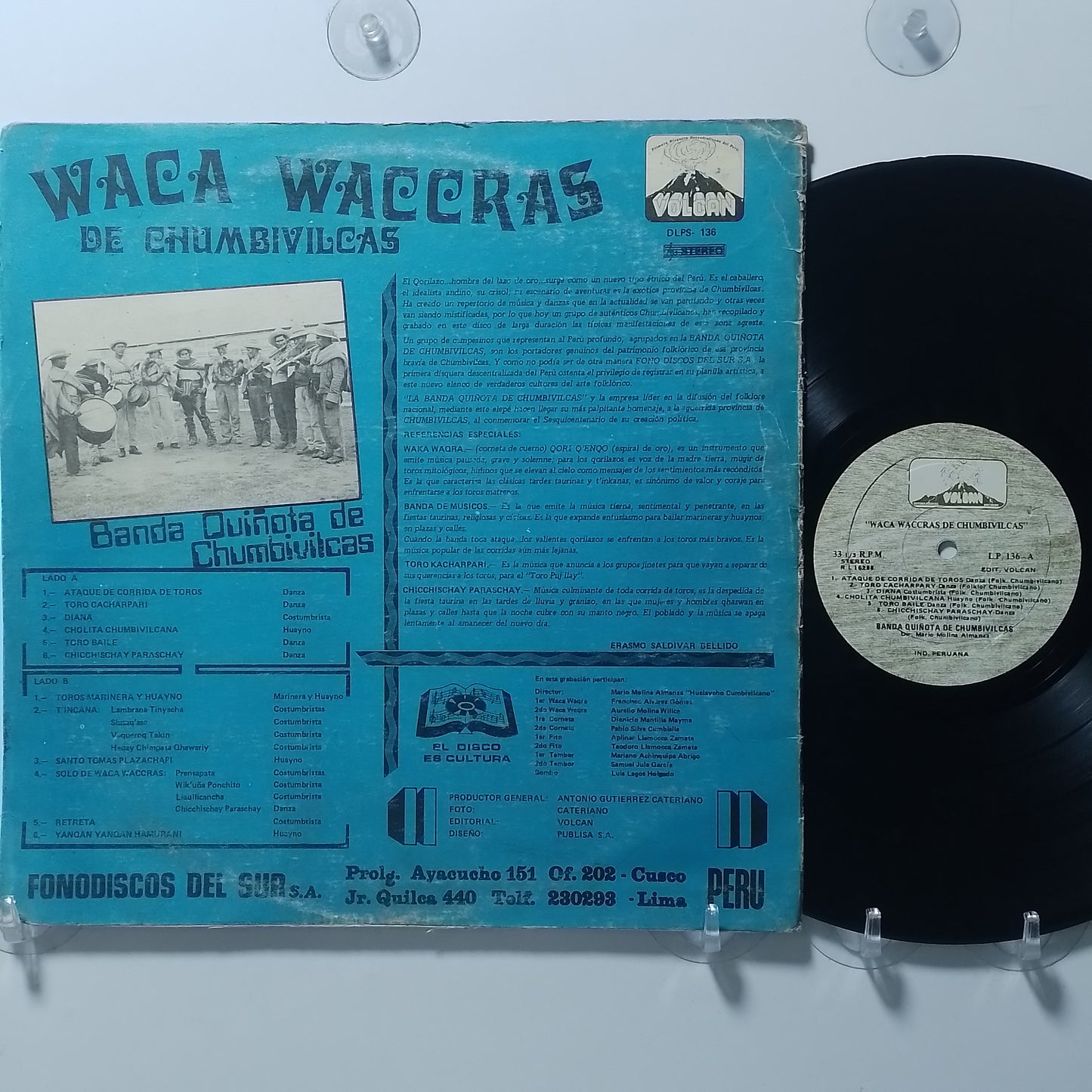 lp Banda Quiñota de Chumbivilcas Waca waccras de Chumbivilcas made peru 1980 andean folk