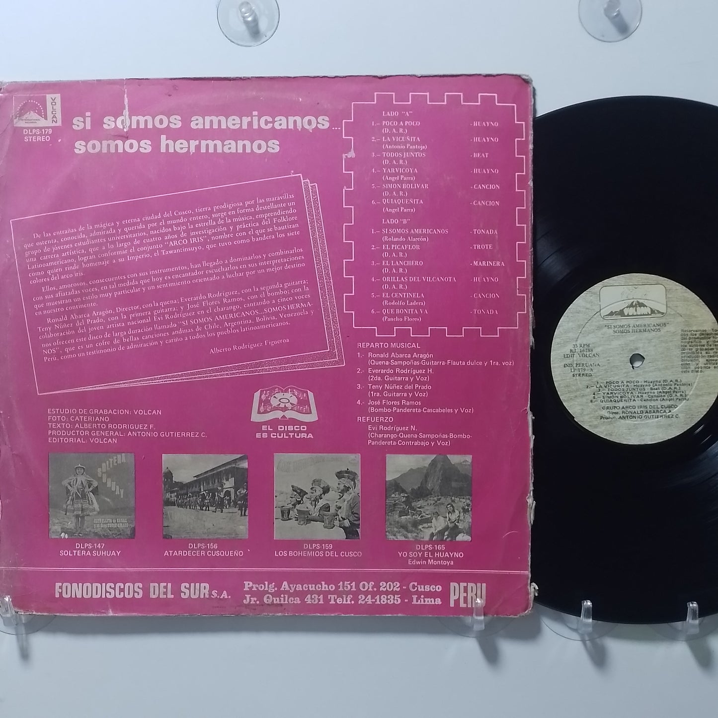 lp Grupo Arco Iris del Cusco Si somos americanos somos hermanos made peru 1981 andean folk