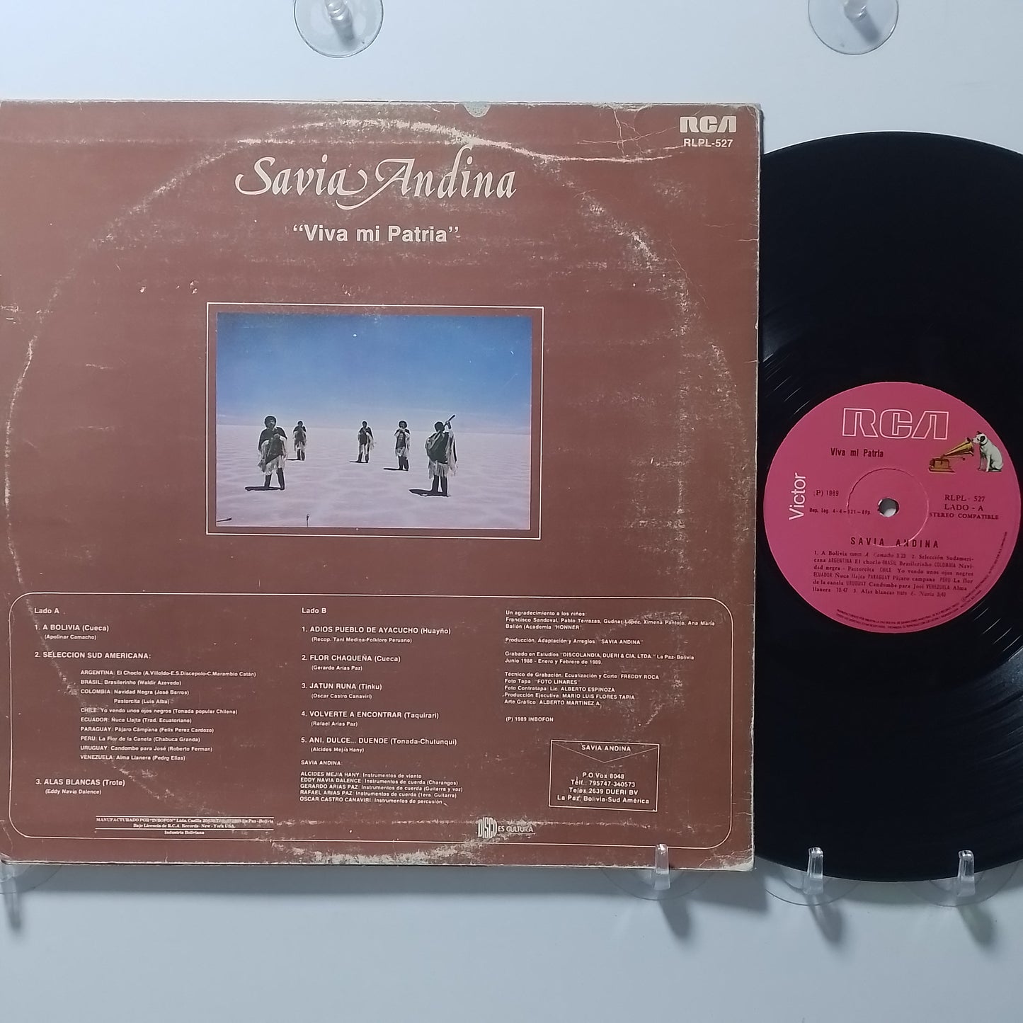 lp Savia Andina Viva mi patria vol 2 made bolivia 1989 andean folk