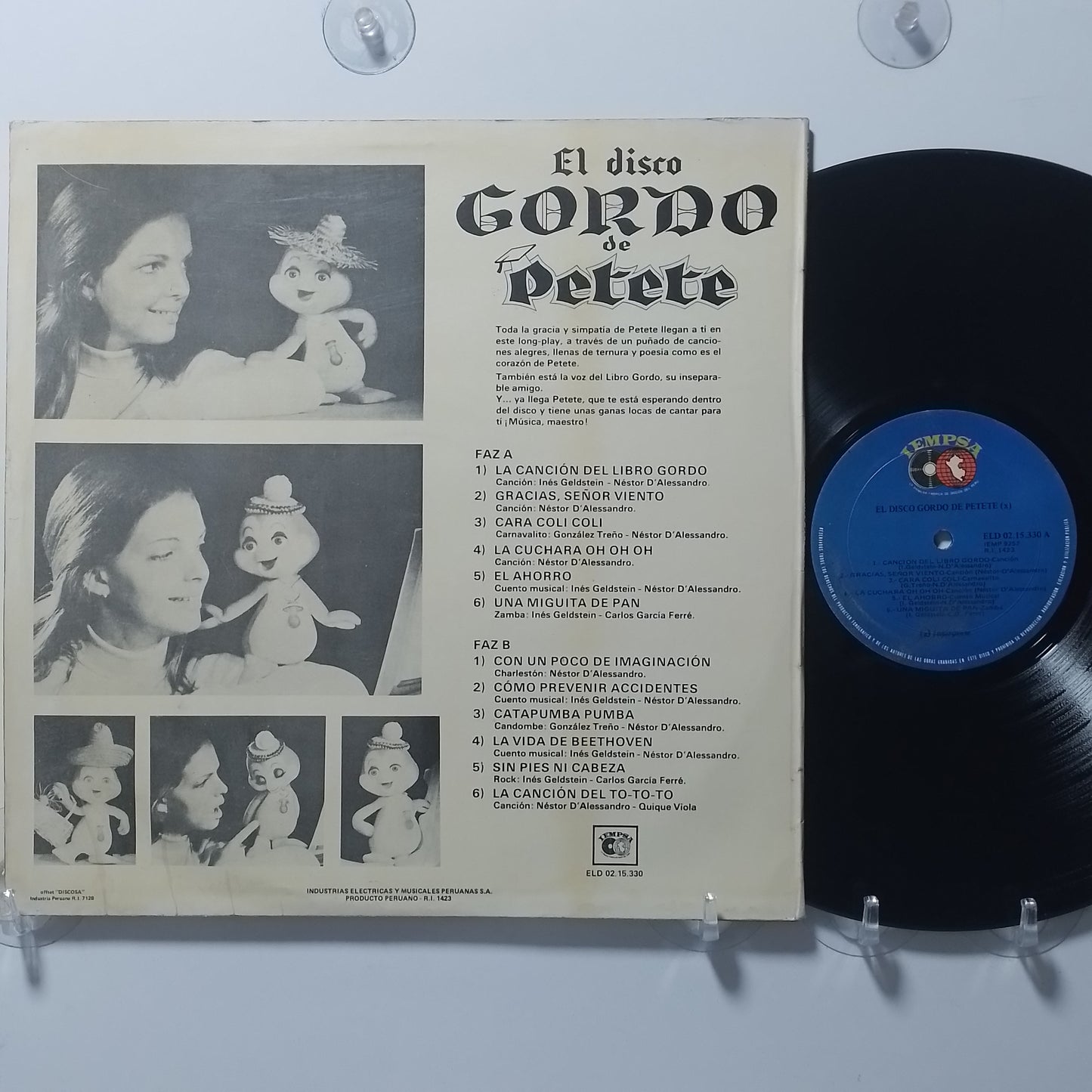 lp petete el disco gordo de petete made peru 1974 infantil