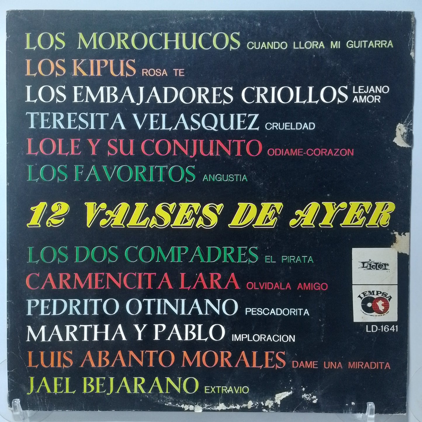 lp doce valses del ayer luis abanto morales carmencita lara los kipus varios made peru 1980 criollo folk