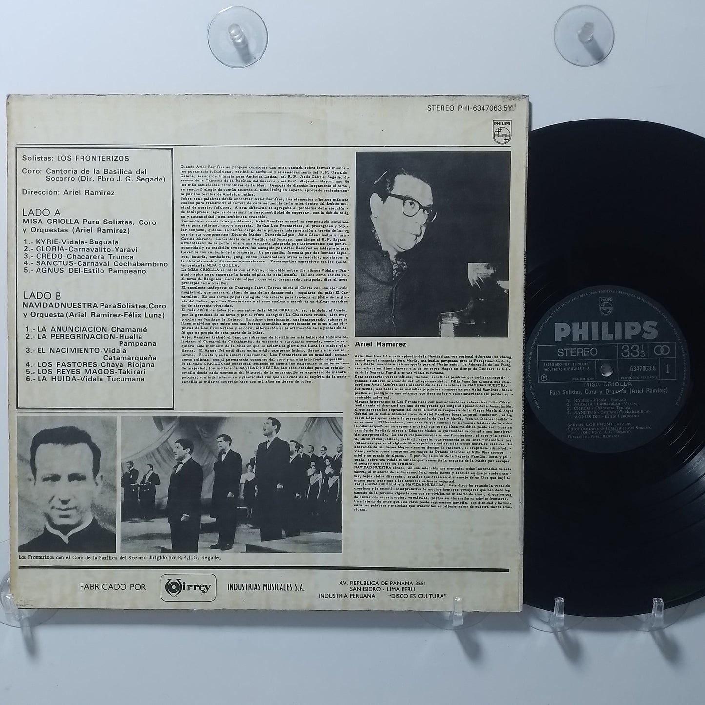 lp Ariel Ramirez Misa Criolla made peru 1984 religioso folk